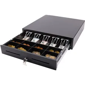 Olympia XLD 460A Kassenschublade - Card-Reader mit elektrisch öffnender Schublade über RJ12-Anschluss, ideal für sichere Kassenführung dank 5 Schein- und 8 Münzfächern.