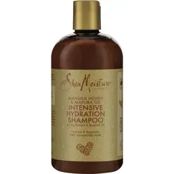 Shea Moisture Manuka Honey & Mafura Oil Haarshampoo 384 ml - Hochwirksames Shampoo für trockenes, lockiges Haar, angereichert mit Manuka-Honig und Mafura-Öl zur Stärkung und Reparatur von geschädigten Strähnen.