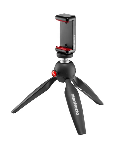 Manfrotto MKPIXICLMII-BK Mini-Stativ - Stativ für Smartphones, leicht und kompakt mit nur 220g, ideal für Vlogging und Videografie, Made in Italy für höchste Qualität.