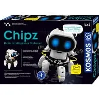 KOSMOS 621001 Chipz - Intelligenter Roboter für Kinder 8-14 Jahre, folgt Bewegungen, weicht Hindernissen aus und begeistert mit Licht- und Soundeffekten