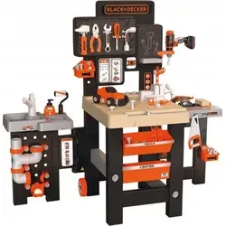Smoby Black and Decker Mega Center Workbench - Kunststoffspielzeug mit über 95 Zubehörteilen für kreatives Spielen. Das Mega Center bietet eine authentische Werkbank für kleine Handwerker und stundenlangen Spaß.