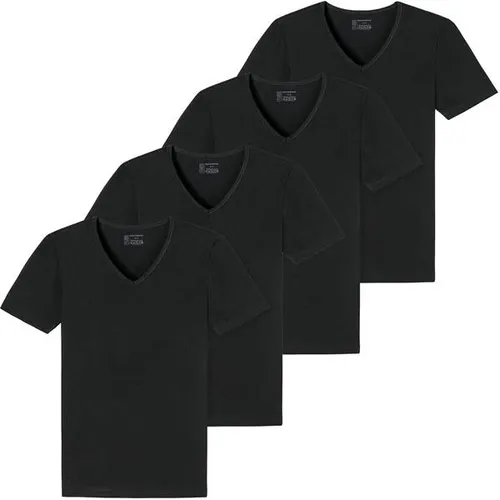 SCHIESSER Herren T-Shirt 4er Pack - V-Ausschnitt, S-4XL - Praktisches 4er Pack Herren-T-Shirts aus weichem Single Jersey. Hohe Formstabilität und ideal für den Alltag. Entdecke hochwertige Sport- und Freizeitbekleidung für jedes Abenteuer.