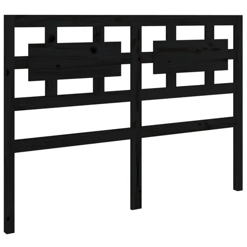 vidaXL Kopfteil Schwarz 125,5x4x100 cm aus Massivholz - Klassisches Bett-Headboard aus hochwertigem Kiefernholz, bietet rustikalen Charme und hervorragende Rückenstütze für entspannte Lesestunden im Bett.