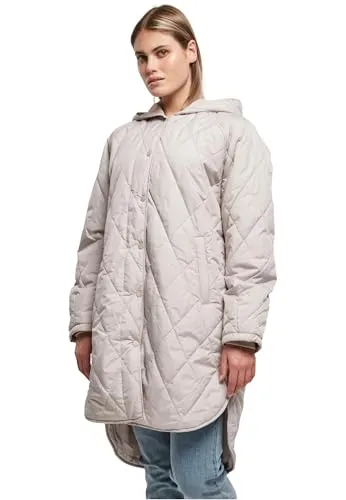 Urban Classics Damen TB5074 Oversized Diamond Quilted Hooded Coat - Funktionsjacke mit warmem, stylischem Design, ideal für kalte Tage und ausgestattet mit praktischen Seitentaschen.