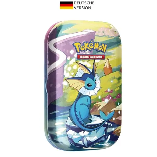 Pokemon Karmesin & Purpur Aquana Mini Tin - DEUTSCH - TCG OVP Displays mit Booster, Bildkarte und Münze. Ideal für Pokémon-Fans ab 6 Jahren und Sammler!