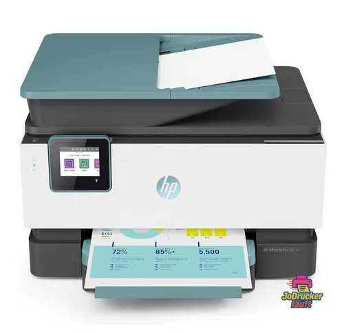 HP OfficeJet Pro 9015e All-in-One Drucker, Grau/Weiß - All-in-One Drucker für hochwertige Ausdrucke, Scans und Kopien, ideal für kleine Büros und Home-Office mit automatischem Duplexdruck.