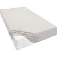 Biberna Spannbettlaken Conny, Jersey-Elasthan - Spannbettlaken für hohe Boxspring- und Wasserbetten, pflegeleicht und faltenfrei dank rundum Gummizug, geeignet für Matratzenhöhen bis 40 cm.
