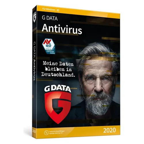 G Data GDATA Antivirus für Windows - 3 PC Download - Security-Suiten, Vollversion für 3 Geräte mit 1 Jahr Laufzeit, sicherer Schutz beim Online-Banking und Shopping, sofort downloadbar.