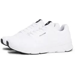 Tommy Hilfiger MODERN COMFORT RUN KNIT Sneaker, Freizeitschuh, Halbschuh, Schnürer mit weich gepolstertem Schaftrand weiß 40 EU