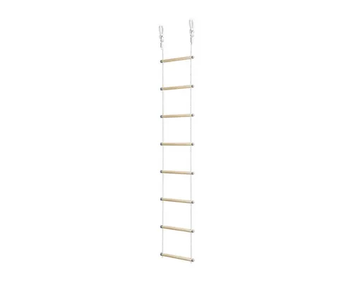 Jeflex Strickleiter 8-Stufen Eco - Robuste 8-Stufen Strickleiter für drinnen und draußen, ideal für Sprossenwände und Balken. Mit einer maximalen Höhe von 223 cm und nur 1,3 kg leicht – perfekt für Spiel und Spaß!