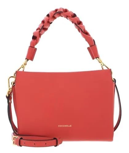 Coccinelle Boheme Grana Double Crossbody Tasche - Elegante Umhängetasche aus hochwertigem, geprägtem Leder. Optimal organisiert mit mehreren Fächern und verstellbarem Schulterriemen für vielseitigen Tragekomfort.