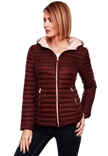 Marikoo Asraa Damen Steppjacke mit Kontrast-Reißverschluss - Leichte und bequeme Steppjacke für Damen von Marikoo. Ideal für Frühling und Herbst, mit hohem Tragekomfort und stilvollem Design. Perfekte Passform dank tailliertem Schnitt und praktische Taschen.