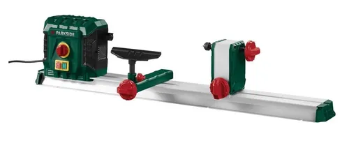 PARKSIDE® Drechselmaschine PDM 600 C3, 600 W - Sonstige Werkzeuge – Kraftvolle Drechselmaschine mit 600 W, ideal für Holzwerkstücke bis 60 cm Länge und 25 cm Durchmesser, inklusive 2 Drechselbeitel und stabiler Aluminium-Führungsschiene.