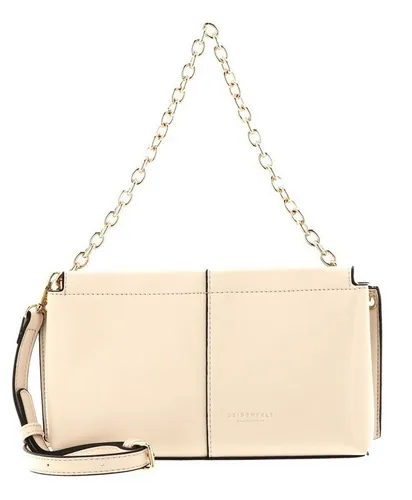 Seidenfelt Manufaktur Abendtasche Nees - Elegante Abendtasche in Cool Beige/Gold mit abnehmbarer Kette und verstellbarem Schulterriemen. Geräumiges Hauptfach und stilvolles Design machen sie zum perfekten Begleiter für besondere Anlässe.