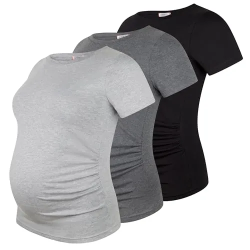 M.M.C. Umstandsshirt Basic Umstandsmode Kurzarm (3-tlg)