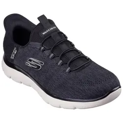 SKECHERS Slip-On Sneaker "SUMMITS-KEY PACE" für Herren, Gr. 43, schwarz - Sneaker aus veganem Textil mit Skechers Hands Free Slip-ins und Air-Cooled Memory Foam für höchsten Tragekomfort. Ideal für Freizeit und Alltag.