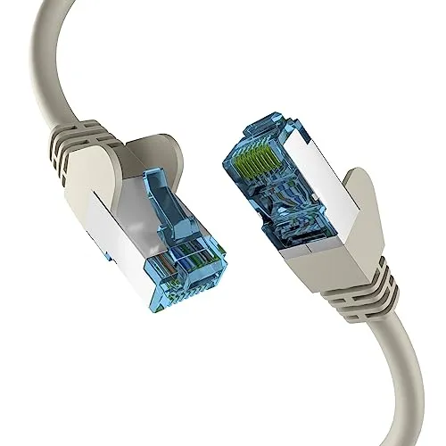 EFB-Elektronik - CAT. 7 Netzwerkkabel bis zu 10 Gbit - 10m LAN Kabel Ethernet Kabel Patchkabel mit Klinken-/Knickschutz - RJ45 Anschluss, S/FTP PIMF Schirmung - Grau