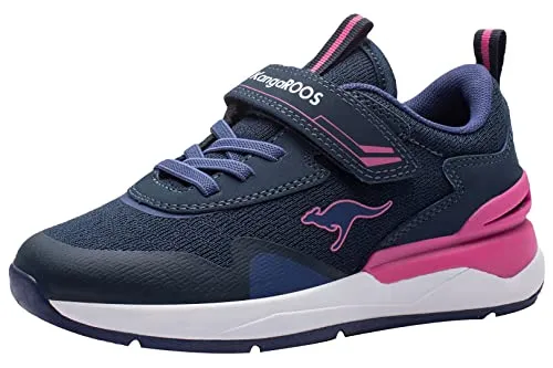 KangaROOS Mädchen Kd-gym Ev Sneaker, Pink Blau, 30 EU - Sneaker mit WMS und Ortholite für optimalen Komfort, ausgestattet mit ROOSfit und einem geheimen KangaCush Pocket für die kleinen Geheimnisse.