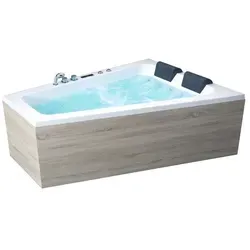 EAGO Whirlpool AWT GE104E, 170x130 cm, rechts – Hochwertiger Spa-Spaß - Erleben Sie Entspannung pur mit dem EAGO Whirlpool AWT GE104E. 15 Hydrojets für eine individuelle Massage, modernes Design und einfache Bedienung machen ihn zum perfekten Wellness-Begleiter.