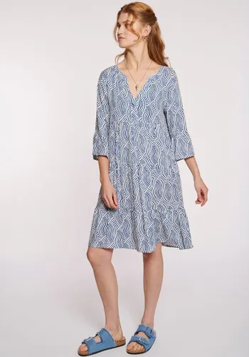 Tunikakleid "SH V DR Lu44ana" - Pflegeleichtes Sommerkleid in Offwhite - Sommerkleid in Größe S (36), aus widerstandsfähigem Webstoff, ideal für warme Tage und ein echter Blickfang dank des ganzflächigen Musters.