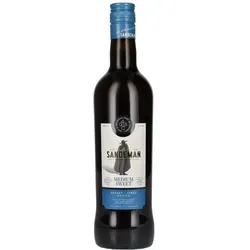 Sandeman Medium Sweet Sherry - Lieblich (1 x 0.75 L) - Sherry, vollmundiger Geschmack mit subtilen Oloroso-Eigenschaften, ideal zu Desserts und Käse.