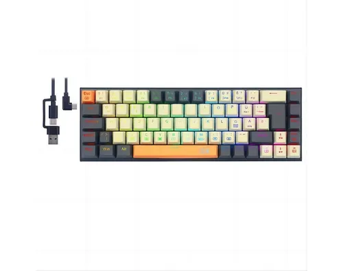 Redragon K633CGO RGB Mechanische Gaming-Tastatur - Mechanische Tastatur mit Hot-Swap-fähigen roten Schaltern und RGB-Hintergrundbeleuchtung für ein individuelles Gaming-Erlebnis.