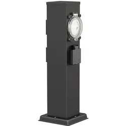 Garten Steckdosensäule Polly - 3-fach, Edelstahl, IP44 - Steckdosen & Zubehör - Stilvolle 3-fach Steckdosen-Säule für den Garten mit integrierter Zeitschaltuhr und IP44 Schutz für optimale Nutzung im Freien.