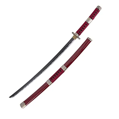 Bambus Katana Sandai Kitetsu Zoro - Teppiche – Authentisches Katana aus 'One Piece', ideal für Manga- und Anime-Fans, mit einer scharfen Bambusklinge und stilvollem Holz Saya.