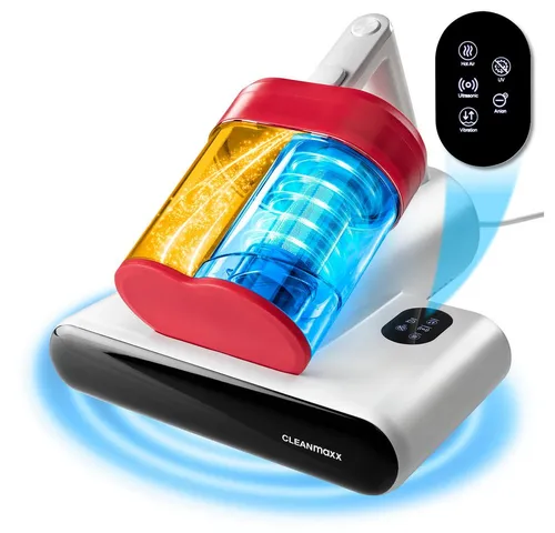CLEANmaxx Milbensauger Rotation mit UV-C-Licht - Matratzensauger für Allergiker, entfernt 99,9 % aller Milben und Allergene mit UV-C-Licht und HEPA-Filter – ideal für eine hygienische Schlafumgebung!