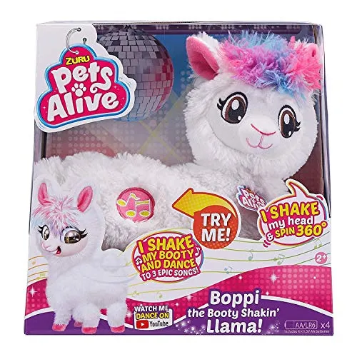 Zuru 9515 - Pets Alive Lama Serie 1, tanzendes Lama mit wackelndem Kopf und Hintern - Interaktives Spielzeug, das für Unterhaltung sorgt und die Fantasie anregt. Ideal für Kinder und tierliebende Familien.