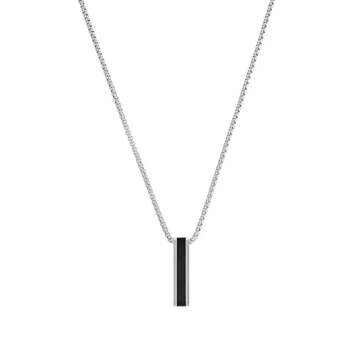 s.Oliver Herren Kette mit Anhänger aus Edelstahl, 55+5 cm - Ketten für Herren, elegante Edelstahlkette mit Bicolor-Design, ideal justierbar für perfekten Sitz und kommt in einer stilvollen Schmuck Geschenk Box.