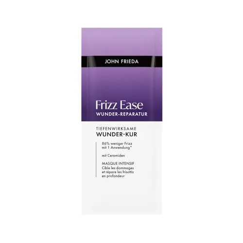 John Frieda Frizz Ease Wunder-Reparatur Tiefenwirksame Wunder-Kur Sachet – Inhalt: 25 ml – Haartyp: widerspenstiges, geschädigtes Haar