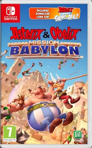 Microids Asterix & Obelix: Mission Babylon (Day One Edition) für Nintendo Switch - Plattformspiel mit epischen Abenteuern und humorvollen Kämpfen, ideal für Fans von Asterix und Obelix. Erlebe die Reise durch das Partherreich und rette den König!