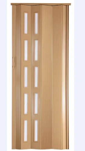 Standom Falttür Schiebetür Buche mit Fenster, 201 cm - Falttüren für Türbreiten bis 80 cm, mit praktischem Magnetverschluss und platzsparendem Design. Ideal für effiziente Raumgestaltung.