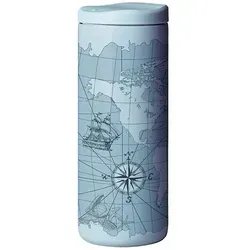 chic.mic Thermobecher SlideCup NEO Antique Map NEO107 - Thermobehälter mit elegantem Design, doppelwandigem Edelstahl und auslaufsicherem Deckel für optimale Temperaturhaltung und Mobilität.