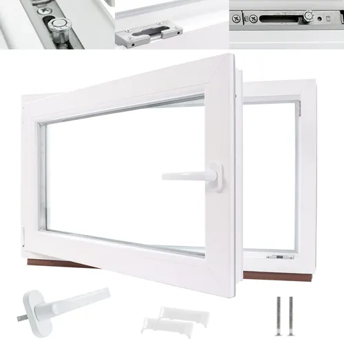 Framelux Kunststofffenster Slimline Weiß 3-Fach Verglasung 800 x 450 mm - Framelux Kunststofffenster Slimline – Elegantes Design mit 3-fach Verglasung für optimale Wärmedämmung. Ideal für Neubauten und Renovierungen, sorgt es für Lichtdurchlässigkeit und hohen Wohnkomfort.