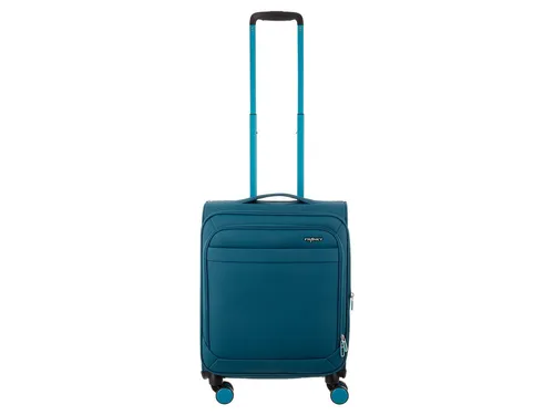 Franky Koffer Gr. S T27-B Spinner 55er petrol/türkis - Der Franky Koffer überzeugt durch auffällige Farben und strapazierfähiges Material. Mit einem integrierten TSA-Zahlenschloss und zwei getrennten Packbereichen bietet er Sicherheit und Organisation für Reisende. Perfekt für Vielflieger!