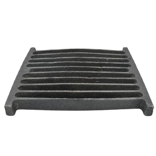 SEZAM Gusseisen Ofenrost 22,5 x 18,5 cm - Sonstiges Kaminzubehör, langlebig und ideal für alle Holzgeräte wie Öfen und Kaminöfen, sorgt für eine optimale Luftzirkulation und bessere Verbrennung.