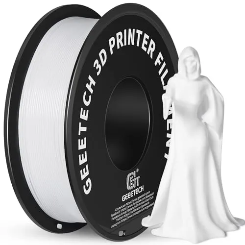 GEEETECH PLA-Filament, 1,75 mm, 3D-Drucker, PLA-Filament für 3D-Drucker, 1 kg Spool, Weiß