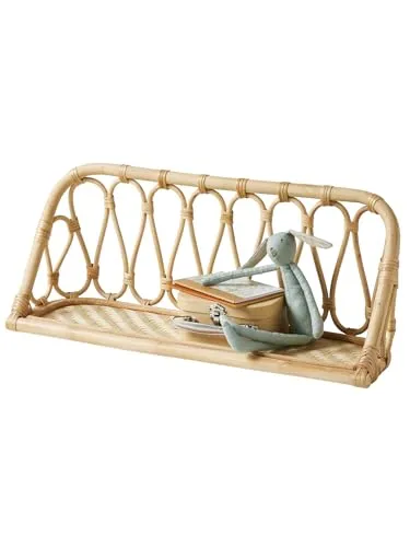 vertbaudet Wandregal aus Rattan - Wandregal für das Kinderzimmer, aus stabilem Rattan gefertigt, mit abgerundeter Form und einem Ablageboden – ideal für eine stilvolle und praktische Raumgestaltung.