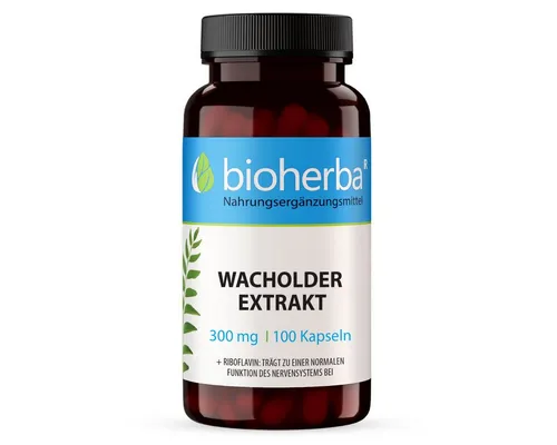 BIOHERBA R Bioherba Wacholder Extrakt 300 mg 100 Kapseln Nahrungsergänzungsmittel, 1 er