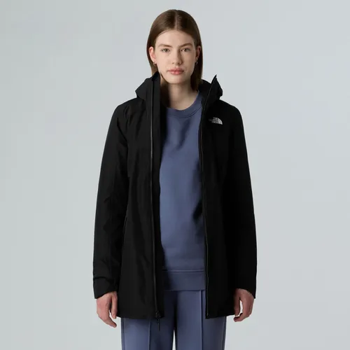 The North Face Women's Hikesteller Insulated Parka - Stylischer Parka in Schwarz Größe S - Funktionsjacke für Damen, wärmt und schützt bei jedem Wetter; ideal für Wanderungen und den Alltag; wasser- und winddicht mit Kapuze, 100% Polyester.