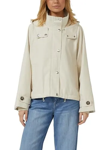 s.Oliver Outdoorjacke weiß S (36) - Stilvolle Outdoorjacke in Creme für Damen, ideal für den Alltag. Leicht und pflegeleicht, mit hochwertiger Materialkombination für optimalen Tragekomfort.