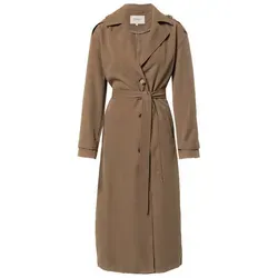 ONLY Damen Langer Trench Coat | Eleganter Übergangs-Mantel mit Gürtel - Funktionsjacken, ideal für den Übergang zwischen den Jahreszeiten mit nachhaltiger Fütterung aus 100% recyceltem Polyester.