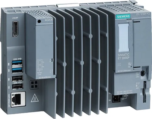 Siemens SIPLUS ET 200SP CPU 1515SP 6AG2677-2SB42-2GB0 - SPS-Prozessor mit integrierter Stromversorgung, 4 USB-Schnittstellen und Unterstützung für TCP/IP und MODBUS - ideal für industrielle Anwendungen.