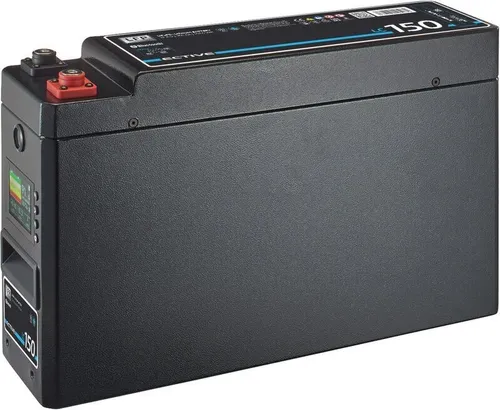 ECTIVE LC 150L LT Slim LiFePO4 Lithium 12V, 150Ah - Lithium-Batterie mit 150 Ah und BMS, ideal für anspruchsvolle Anwendungen. Bluetooth und Display für einfache Überwachung, lädt bis -30°C und bietet vielseitige Anschlüsse.