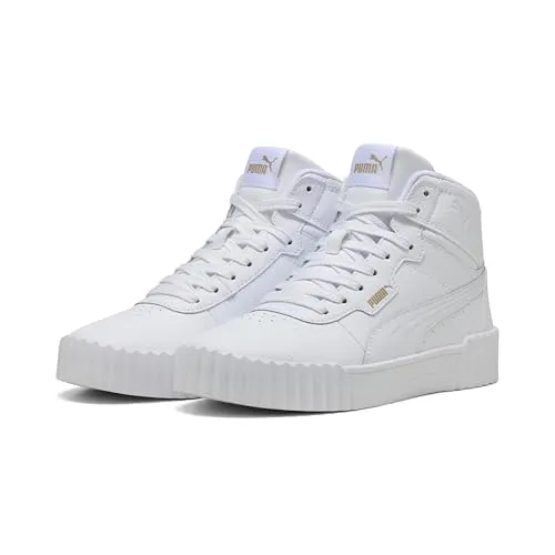 PUMA CARINA 3.0 MID Sneaker weiß 42 EU - Sportliche knöchelhohe Sneaker in Größe 42, ideal für lässige Outfits und den Alltag. Mit Schnürung und neutraler Pronation bieten sie optimalen Komfort für jeden Schritt.
