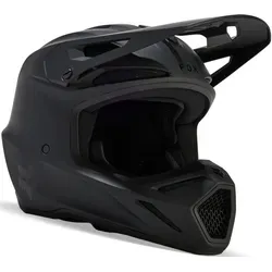 FOX V3 Solid MIPS Motocross Helm XL, schwarz - Motorradhelm mit MIPS®-Technologie für optimalen Aufprallschutz, leichte Glasfaserverbundschale und verstellbares Visier – ideal für Sicherheit und Komfort beim Motocross.