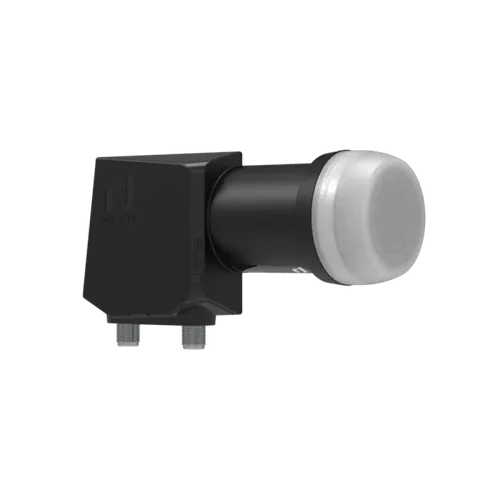 Inverto Twin Black Ultra IDLT-TWL412-ULTRA-OPN Twin LNB 40mm - LNB, extrem rauscharm mit nur 0,2dB für optimale Signalqualität und Empfang von Satellitenfernsehen