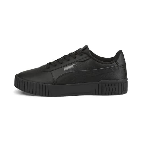 PUMA Damen Carina 2.0 Sneaker - Stylischer Komfort in Schwarz, 37 EU - Damen-Sneaker mit hochwertigem Leder-Obermaterial, perfekter Passform und trendigem Design für lässige Outfits und maximalen Komfort.